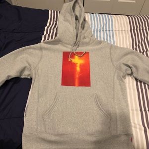 piss christ hoodie (grey)